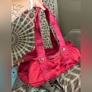 Victoria’s Secret PINK hot pink travel bag, fairly used.